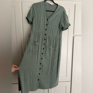 Midi Button Down Dress
